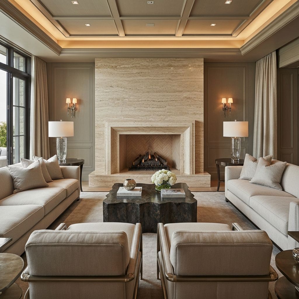 Stone Fireplace